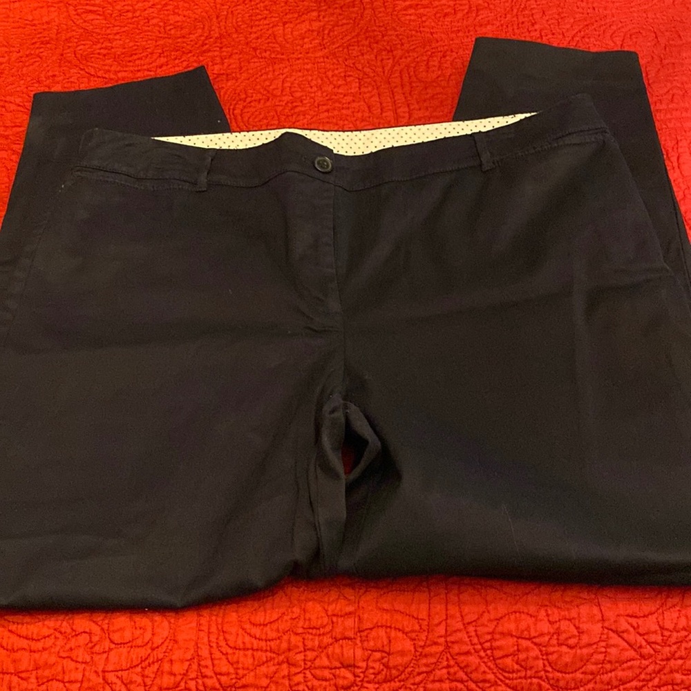 Talbots Navy Blue Perfect Crops Size 14